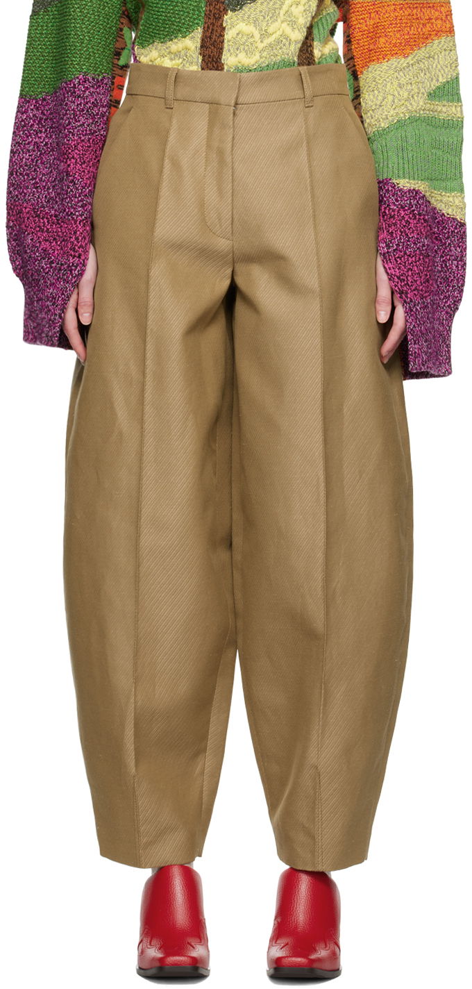 Bukser Stella McCartney Stella McCartney Tapered Trousers Brun | 6401023BU562