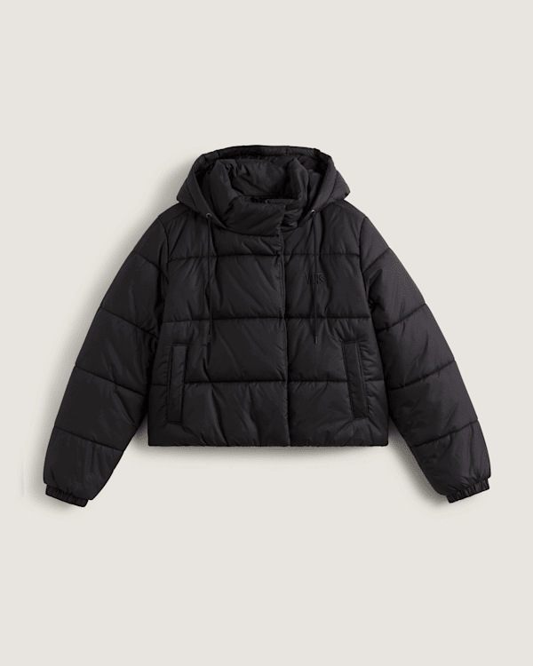 Puffer jakke Vans Vans Hillgate Cropped Puffer Jacket XXL Sort | VN000PK1BLK, 0
