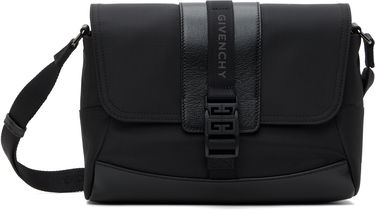Skuldertaske Givenchy Technical Canvas and Leather Small G-Trail Messenger Bag Sort | BKU052K1X0001, 0