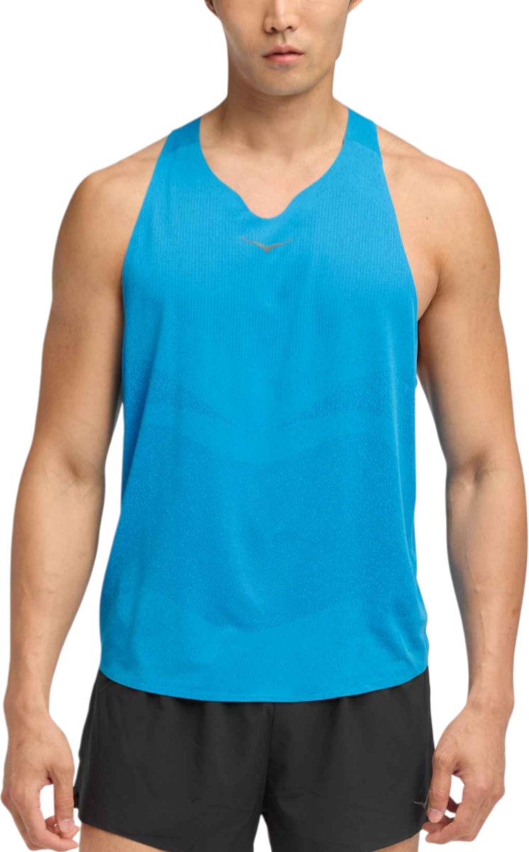 Tanktop Hoka One One Hoka Race Day Singlet Blå | 1164154-hkb
