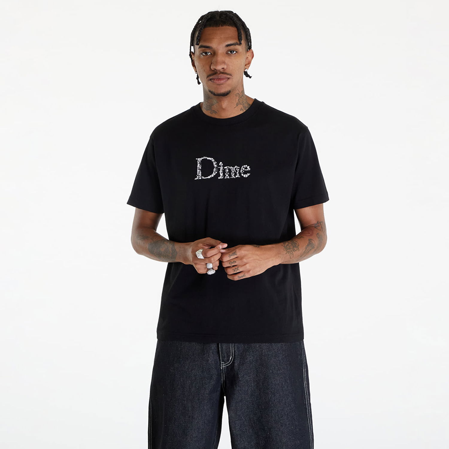 T-shirt Dime Classic Skull T-Shirt Black Sort | DIMESP2421BLK, 0