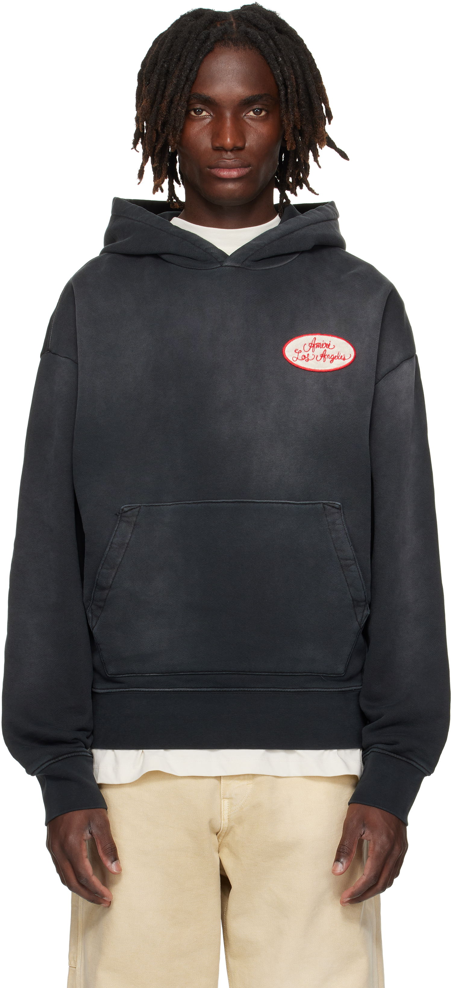 Sweatshirt AMIRI AMIRI Station Patch Oversized Hoodie Sort | AMJYHD1119, 0