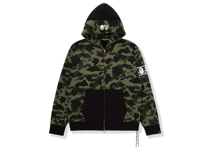 Sweatshirt BAPE BAPE x Mastermind 1St Camo Full Zip Hoodie Green Grøn | MVBSW115904MH