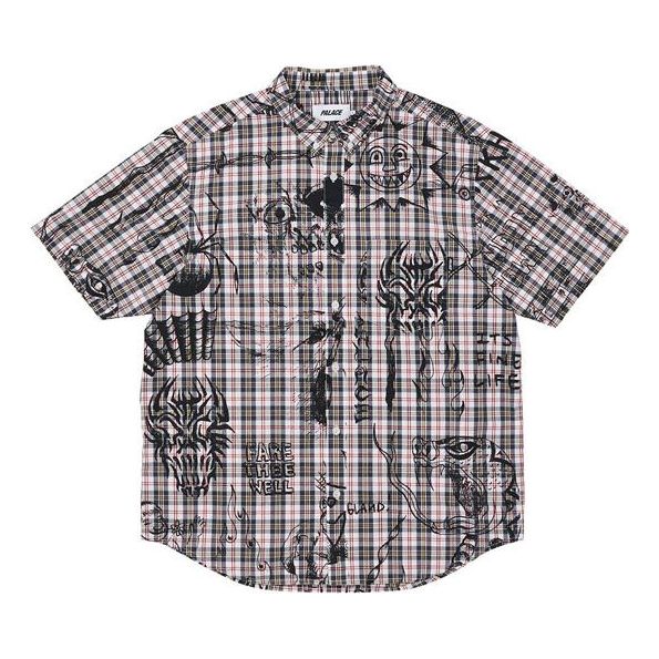 Skjorte Palace Palace x Lotties Crossover Hand Painted Plaid Short Sleeve Shirt Flerfarvet | P20SHT002