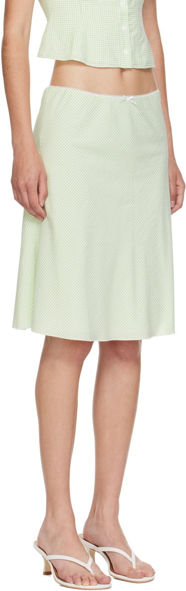 Nederdel GUIZIO Guizio Gingham Paloma Midi Skirt Grøn | P25338W152, 1