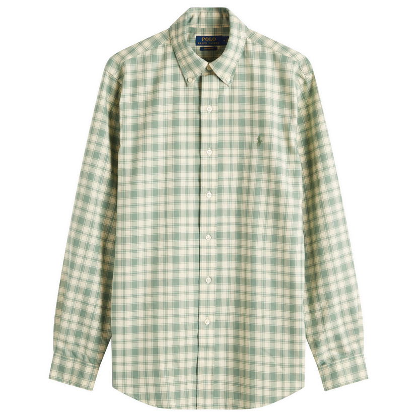 Skjorte Polo by Ralph Lauren Ralph Lauren Men's Custom Fit Oxford Shirt, Size Large Grøn | 710968962001