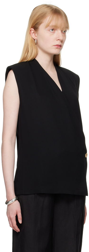 Vest Anine Bing Wrap Sleeveless Top Sort | A-07-4835-BLK26, 1