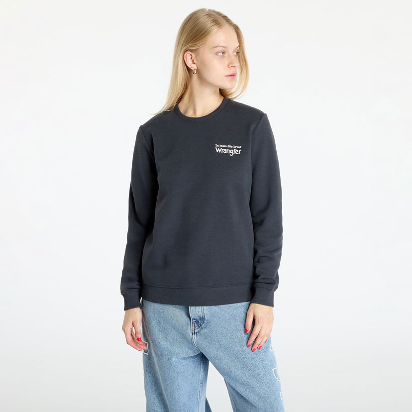 Sweatshirt Wrangler Regular Sweat Faded Black Sort | 112356510