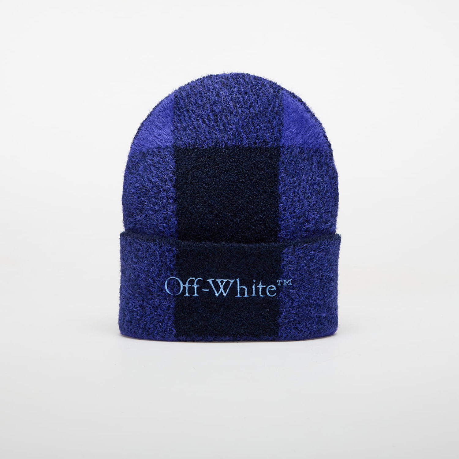 Beanie Off-White Off-White Bookish Check Lo Beanie Blå | OWLC01BF25KNI0034740, 0