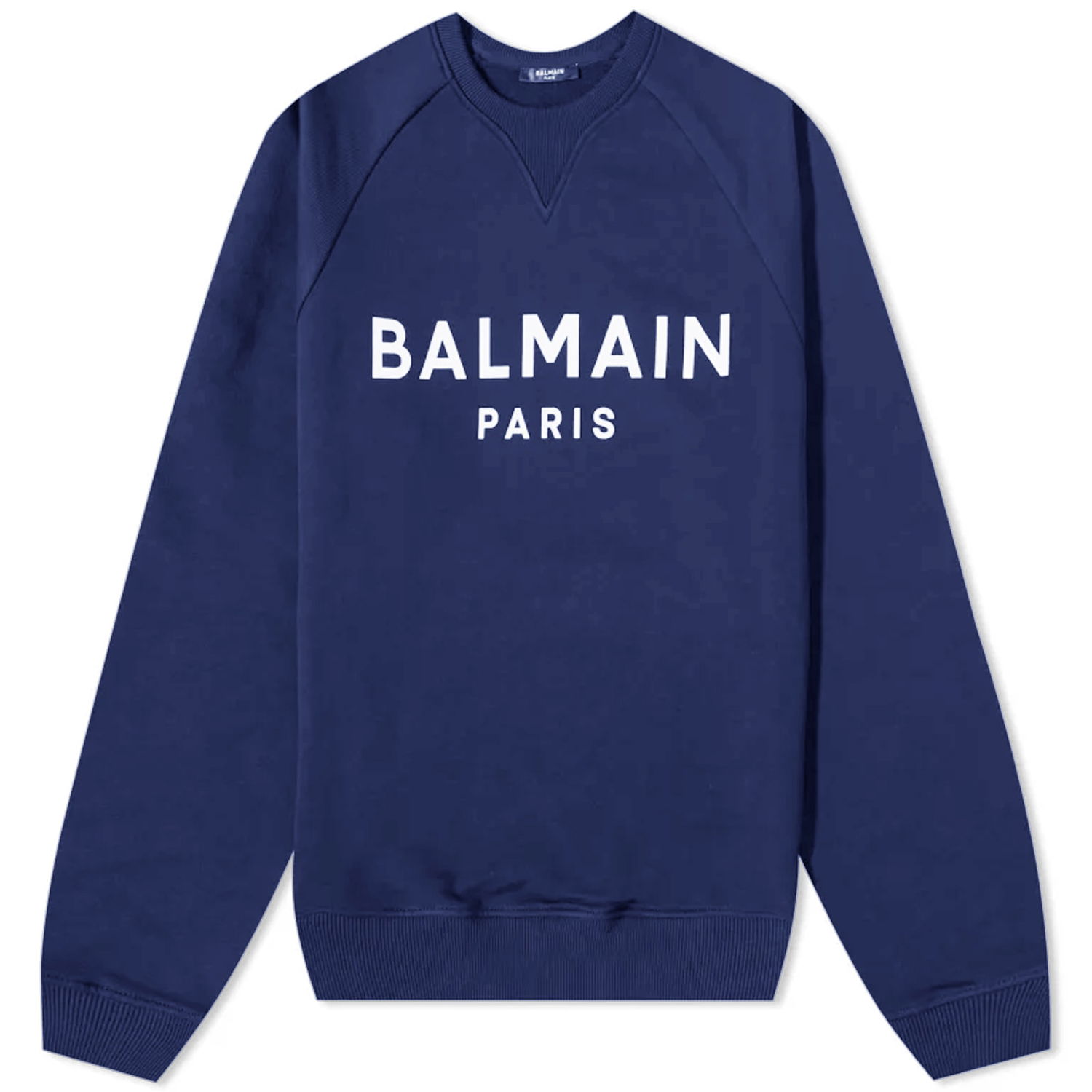 Sweatshirt Balmain Paris Logo Crew Sweat Mørkeblå | BH1JQ005BB65-SJW, 0