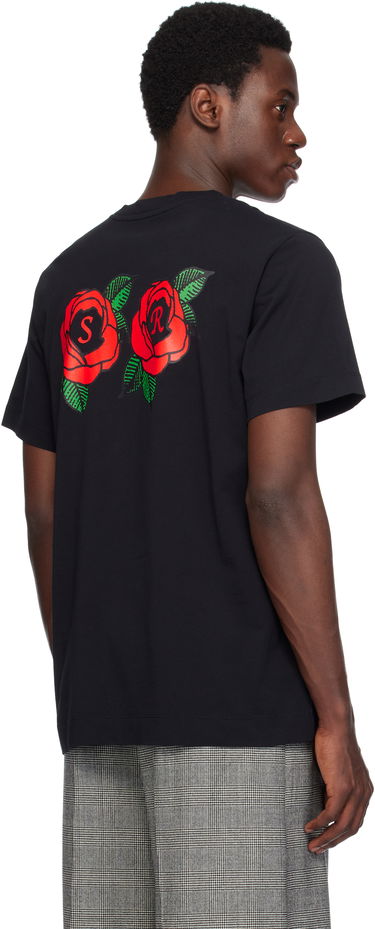 T-shirt Simone Rocha Simone Rocha Cluster Rose Logo Print T-Shirt Sort | 5195P36P37-M 0569, 2