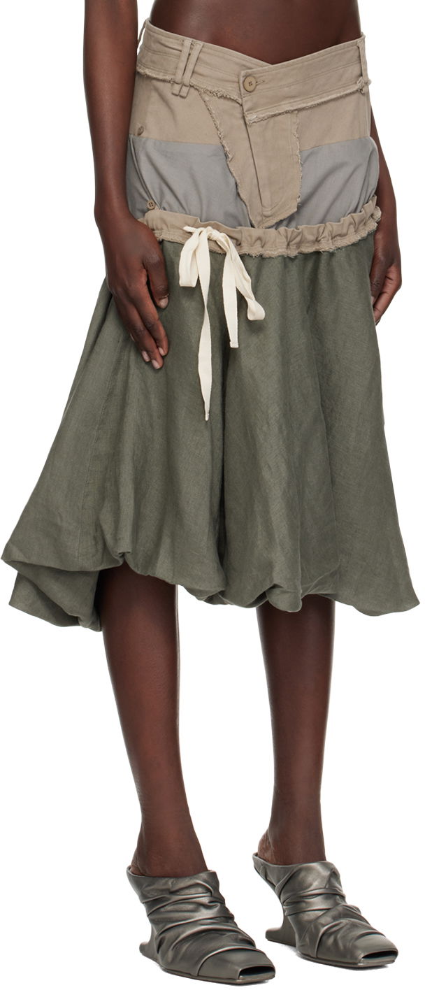 Nederdel Ottolinger Ottolinger Layered Midi Skirt Grøn | 0903901, 1