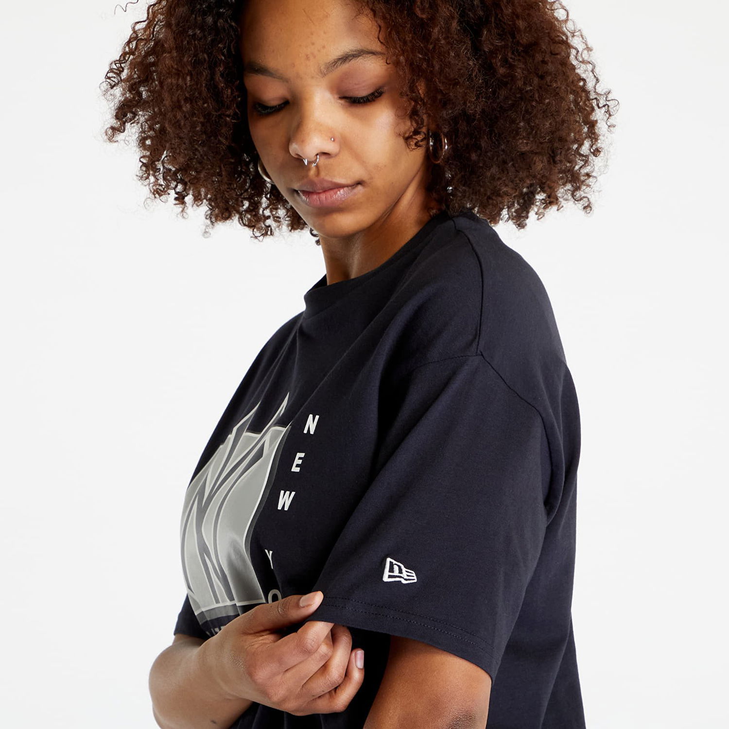 T-shirt New Era New York Yankees Team Wordmark Oversized Tee Sort | 60332163, 0