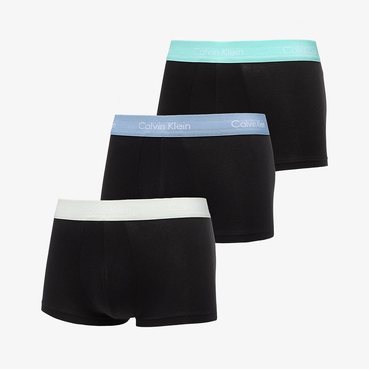 Boksere CALVIN KLEIN Cotton Stretch Low Rise Trunk 3-Pack Black Sort | 0000U2664G VXA, 0