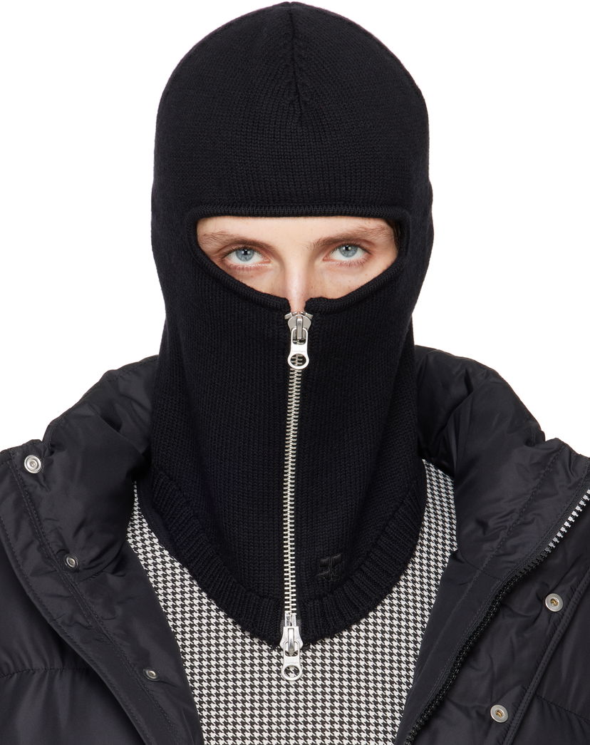 Beanie Courrèges Courrèges Zipped Wool Balaclava Sort | 324MCP008FI0036