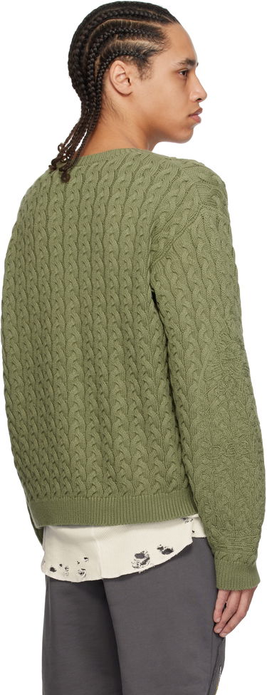 Sweater Who Decides War Who Decides War Cable Knit Sweater Grøn | 1110300011SS25, 2