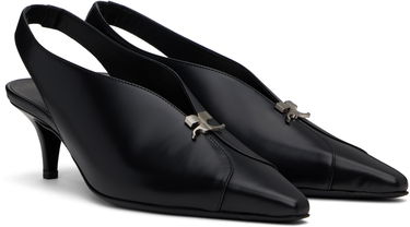 Sneakers og sko Courrèges Slingback Leather Heels Sort | 324SPP015CV0033, 3