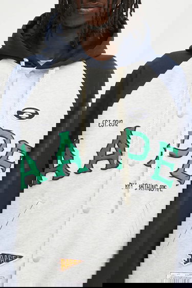 Bomberjakke AAPE by A Bathing Ape AAPE Main Zip Up Hoodie Grå | AAPSWMC323XAO, 3