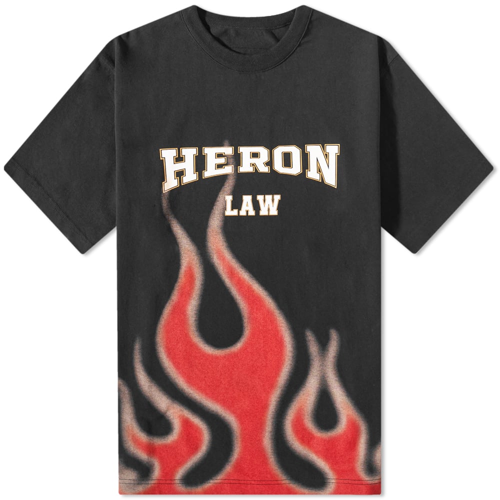T-shirt HERON PRESTON Heron Law Flames Tee Sort | HMAA032S23JER0071025, 0