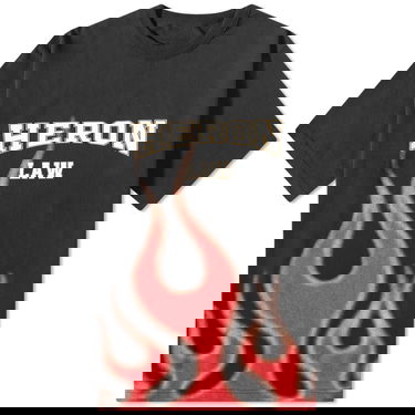 T-shirt HERON PRESTON Heron Law Flames Tee Sort | HMAA032S23JER0071025, 0
