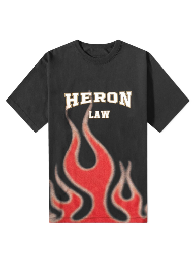 T-shirt HERON PRESTON Heron Law Flames Tee Sort | HMAA032S23JER0071025