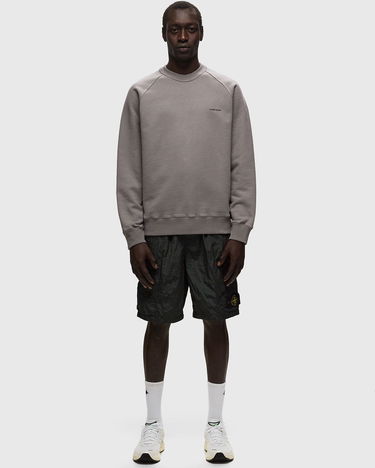 Sweater Stone Island Logo Flocked Crewneck Grå | 801560755.V0092, 1