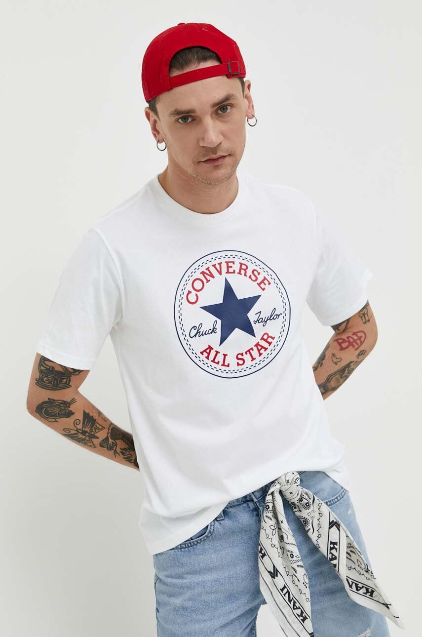 T-shirt Converse Cotton T-shirt Hvid | 10025459.A03, 0