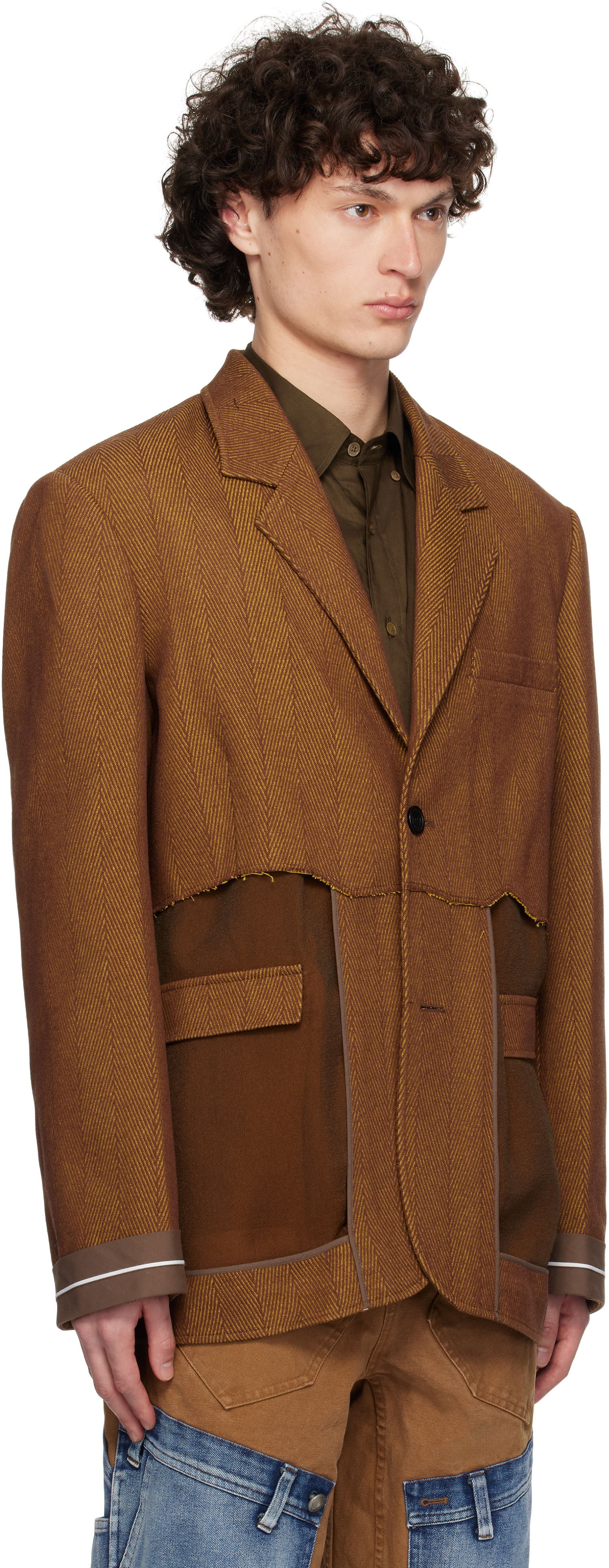 Jakke Andersson Bell Andersson Bell Inside Out Herringbone Blazer Brun | awa699u, 1