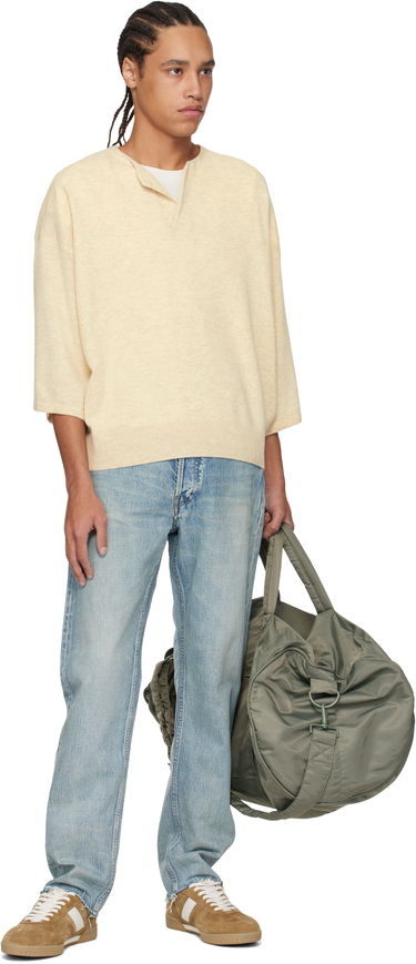 Sweater Fear of God Fear of God Fine Knit Henley Beige | FGE220-213LAW, 3