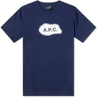 T-shirt A.P.C. Albert Spray Logo Tee Mørkeblå | COEIO-H26259-IAK, 1