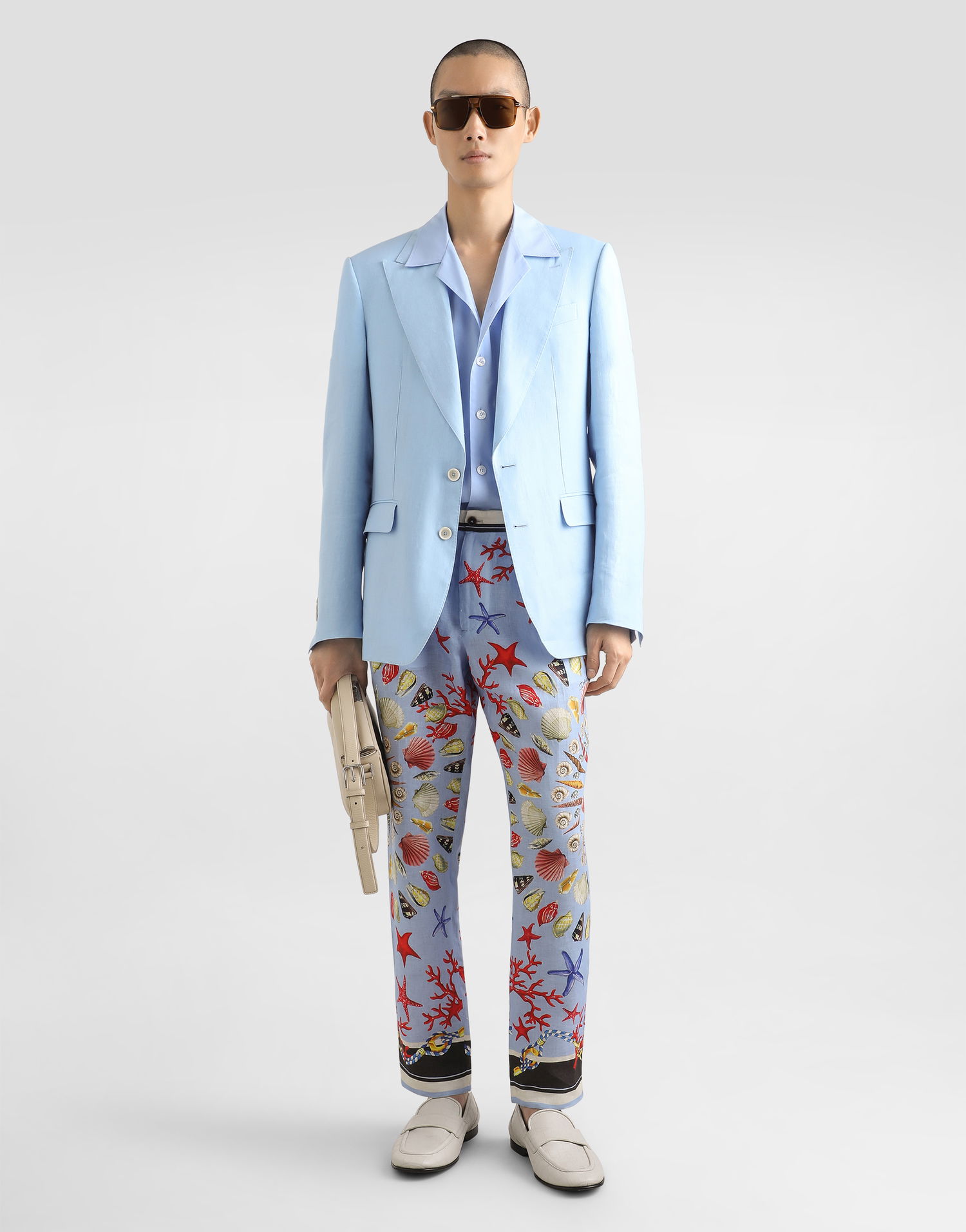 Jakke Dolce & Gabbana Dolce & Gabbana Sicilia Single-Breasted Linen Jacket Blå | G2UR6TFU4JBB1581, 1
