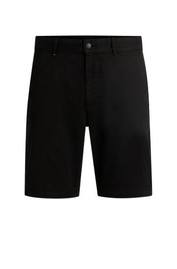 Shorts BOSS Slim-Fit Stretch Cotton Twill Shorts Sort | 50536723