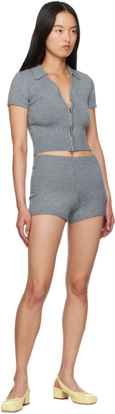 Shorts GUIZIO Guizio Calesia Knit Shorts Grå | F24202S047, 3