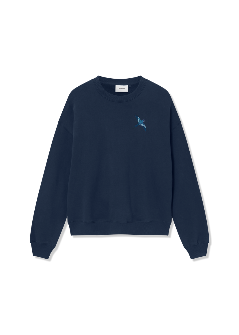 Sweatshirt AXEL ARIGATO Micro Bee Bird Crewneck Sweatshirt Mørkeblå | A3457002
