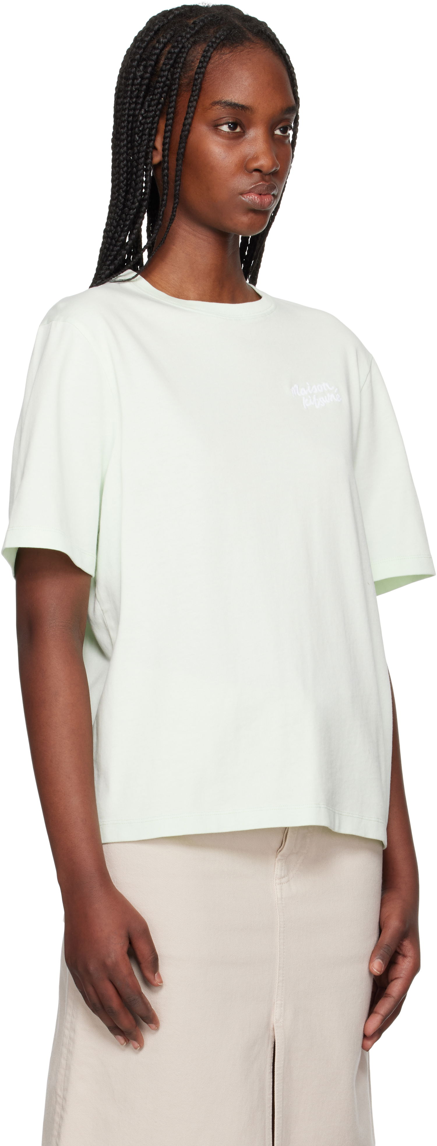 T-shirt MAISON KITSUNÉ Handwriting T-Shirt Hvid | MW00126KJ0119, 1
