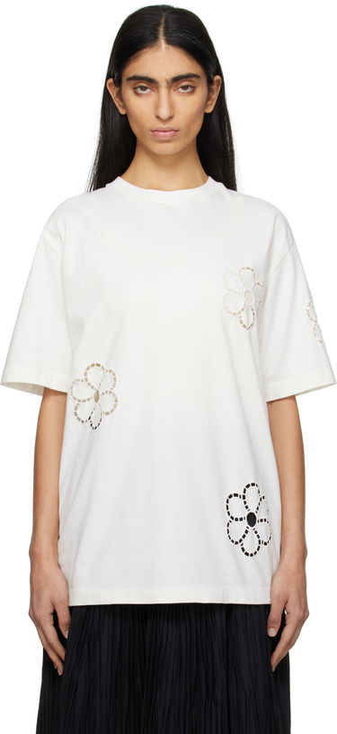 T-shirt MSGM Floral T-Shirt Hvid | 3841MDM128 257091, 0