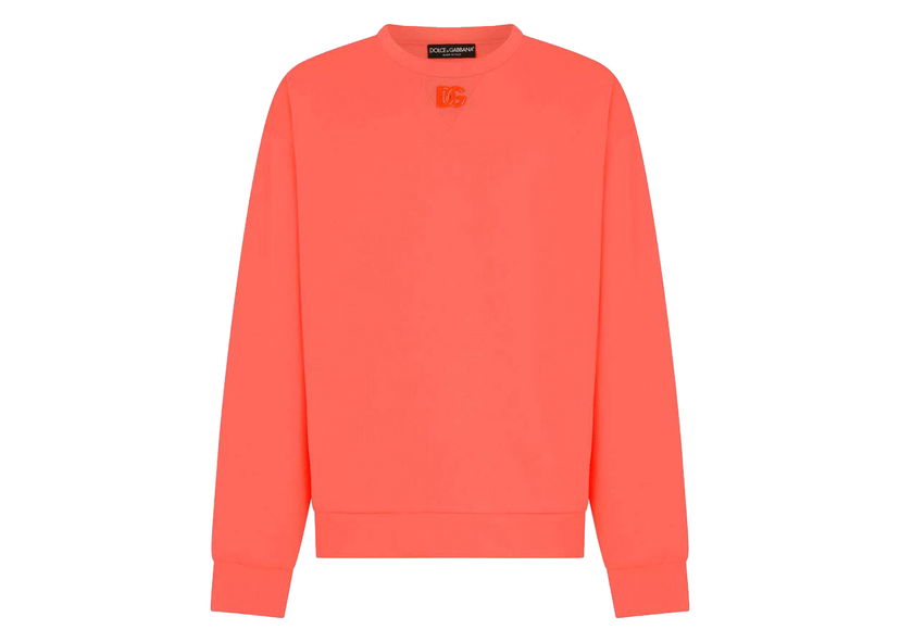 Sweatshirt Dolce & Gabbana Jersey Metal DG Logo Sweatshirt Pink Lyserød | G9VA5ZHU7LAR3722