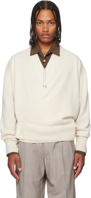 Sweater LEMAIRE Lemaire Wrap Cardigan Hvid | TO1476 LK1028, 0