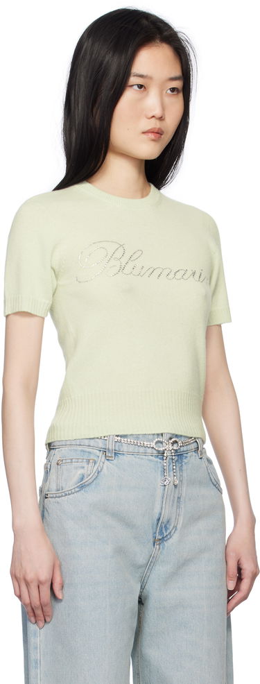 Sweater Blumarine Blumarine Cashmere Cropped Sweater Grøn | P522M548A, 1