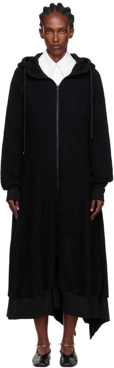 Kjole Yohji Yamamoto YOHJI YAMAMOTO Hooded Track Maxi Dress Sort | FM-D51-002, 0