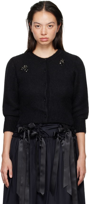 Sweater Simone Rocha Simone Rocha Cropped Alpaca Knit Cardigan Sort | MIMK2TB 0657, 0