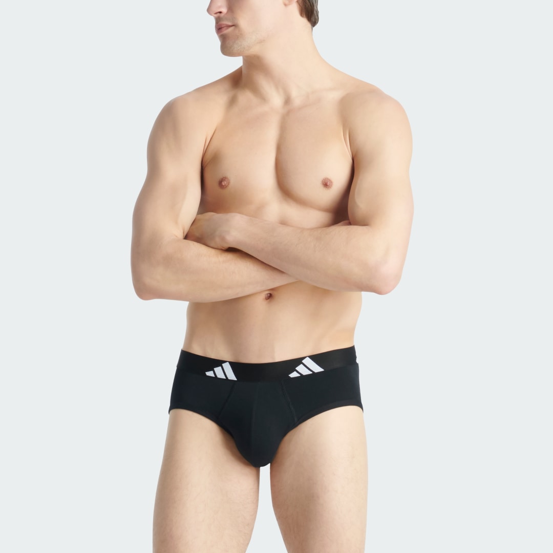Undertøj og sokker adidas Performance Active Flex Cotton Briefs 3-Pack Sort | JK3936, 0