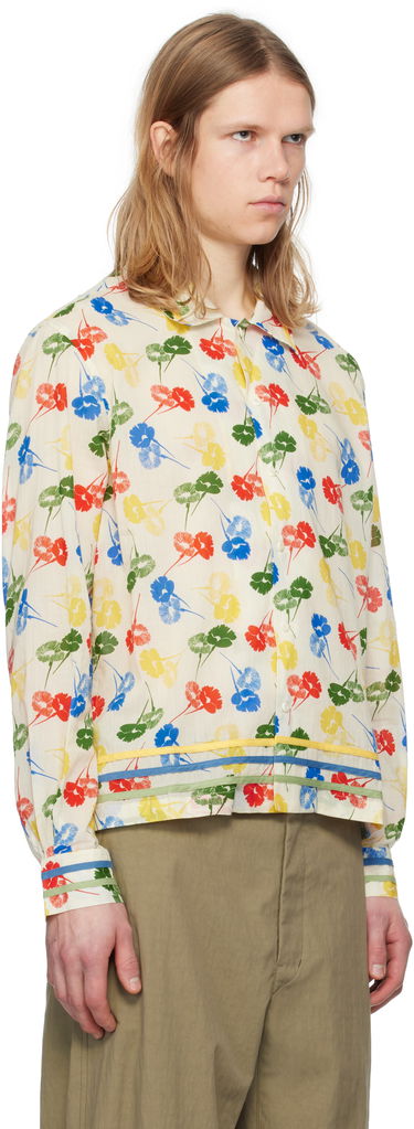 Skjorte Bode Bode Flower Stamp Long Sleeve Shirt Flerfarvet | MRS25SH011, 1