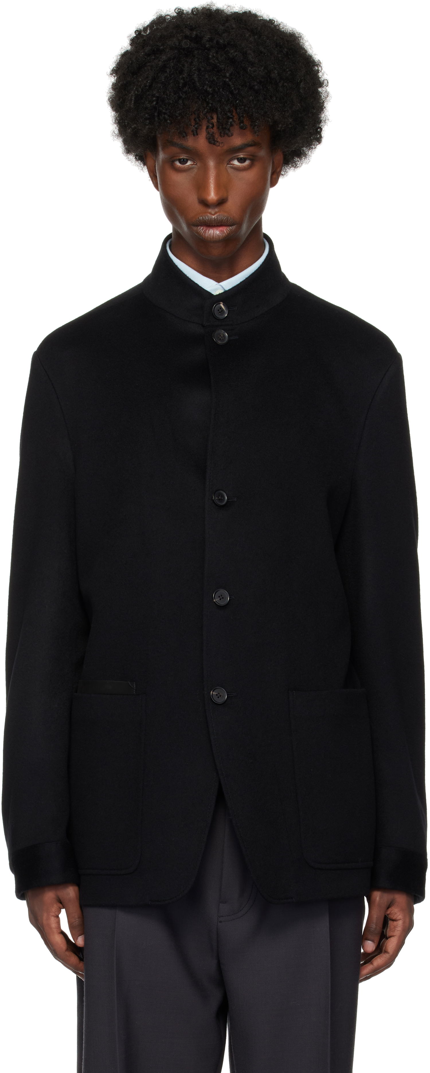 Frakker ZEGNA Cashmere Jacket Sort | 869C79A8-1VHKQ0, 0