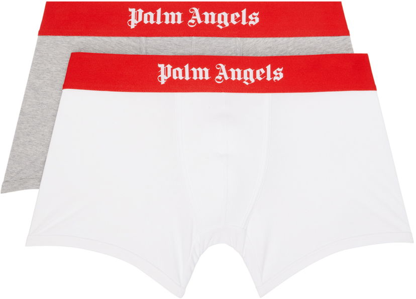 Boksere Palm Angels Palm Angels Two-Pack Boxers Hvid | PMUH002S23FAB0058425