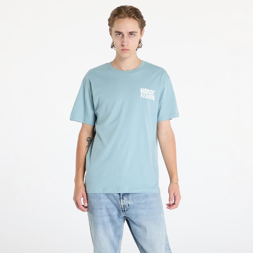T-shirt Horsefeathers Distort T-Shirt Blue Haze M Turkis | SM1366B