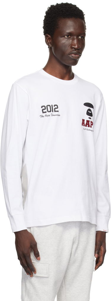 T-shirt AAPE by A Bathing Ape AAPE by A Bathing Ape Basic Long Sleeve T-Shirt Hvid | AAPLTM1558XXNWHX, 1