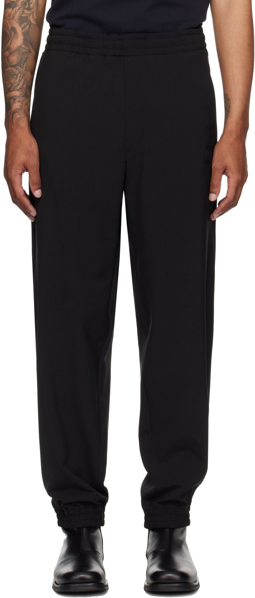 Joggingbukser Moncler Moncler Logo Jogging Pants Sort | K20912A00012598PM