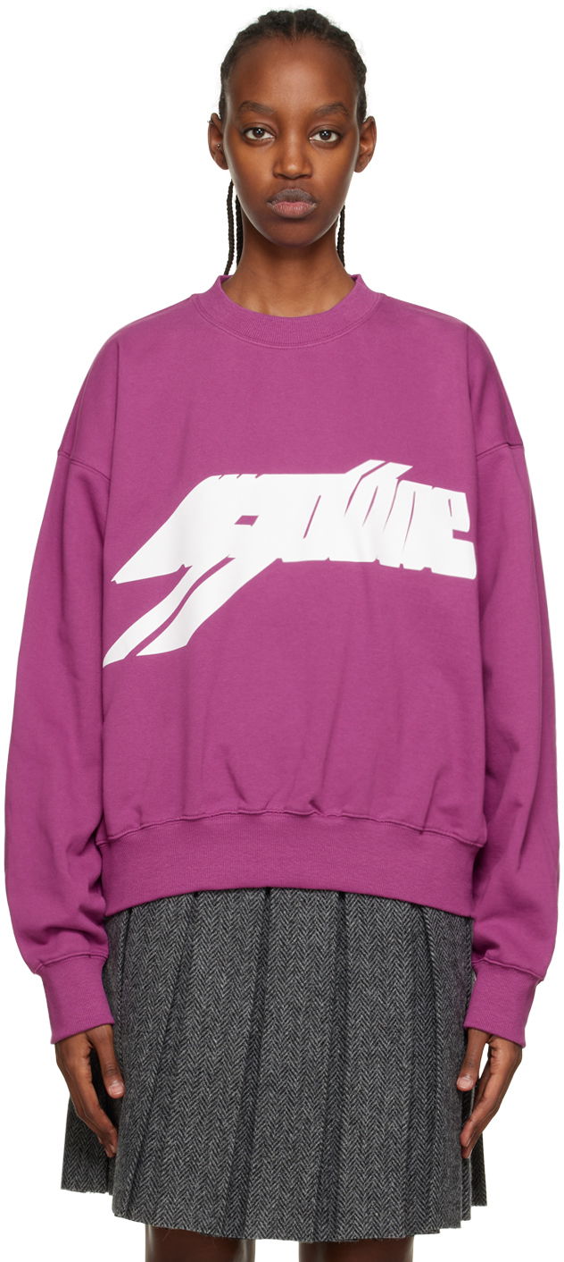 Sweatshirt We11done Graphic Sweatshirt Lilla | WD-TS3-22-820-U-PP, 0