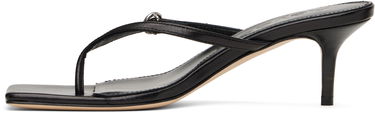 Tilbehør Aeyde Aeyde Leigh Leather Toe-Post Heeled Sandals Sort | A11-HS-GAIS55TB162-SS25-800-007, 2